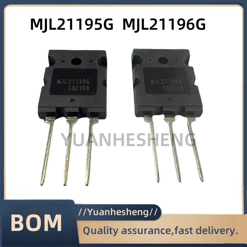 

5Pairs MJL21195G MJL21195 + MJL21196 MJL21196G TO-3PL 16A 250V 200W