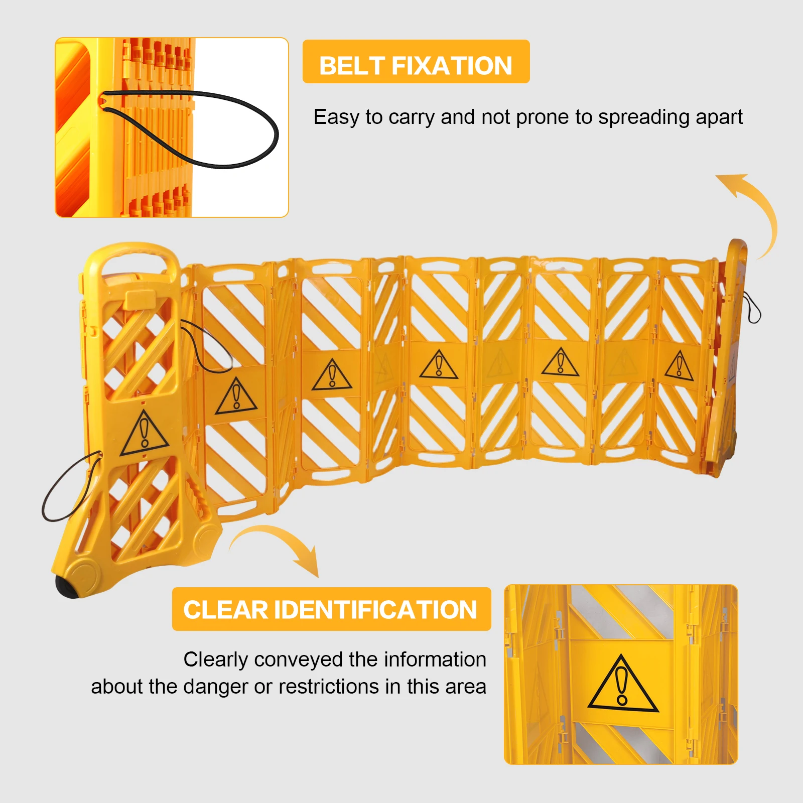 

13-футовые регулируемые дорожные барьеры на колесах, мобильные складные ограждения для контроля толпы, для промышленного или жилого использования