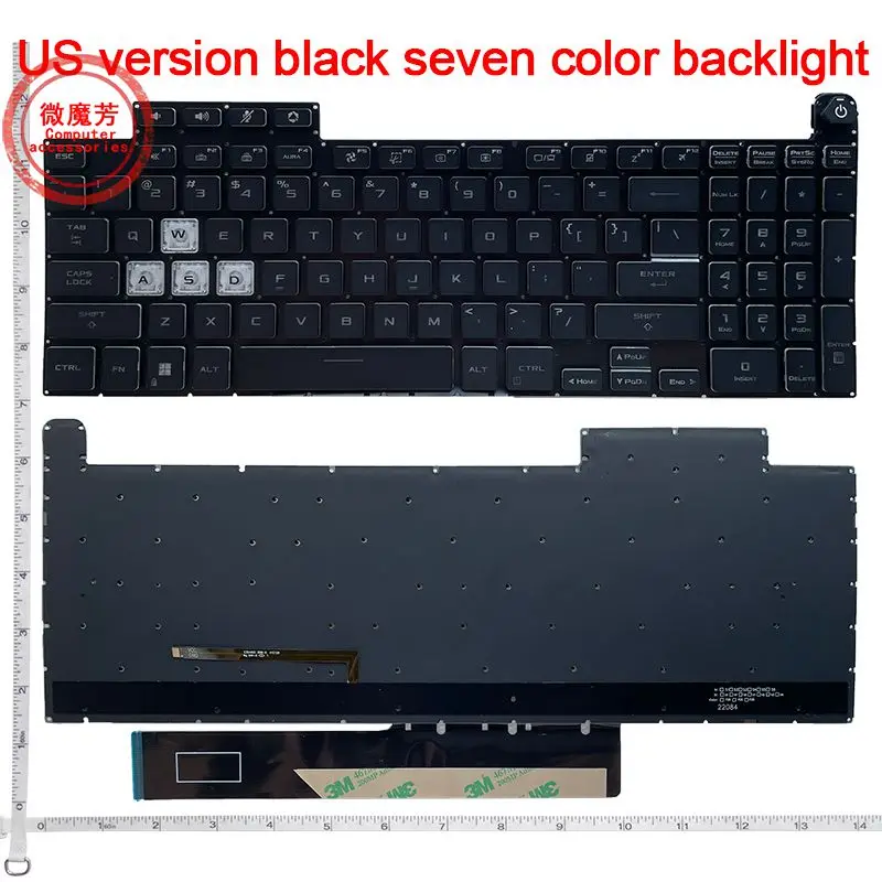 US Backlight Keyboard for ASUS TUF Gaming F15 FX507 FX507Z FX507ZC FX507ZE FX507ZM Replacement Keyboards 6913US00 V210846DS1