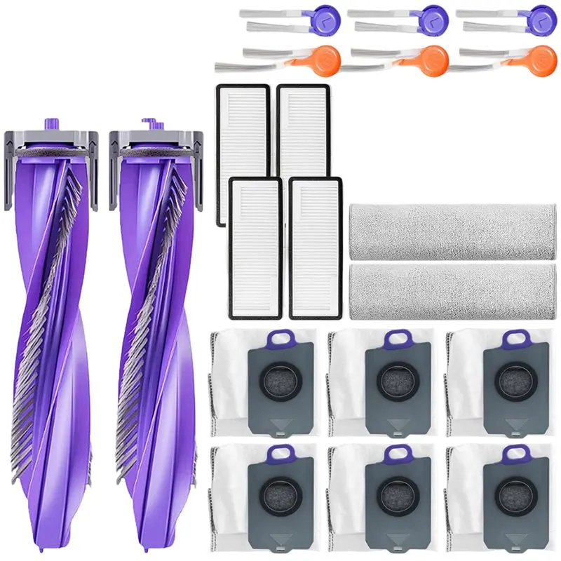 AC39-Replacement Accessories Kit Compatible With For NARWAL Flow Robot Vacuum Cleaner Main Brush And Mop Cloth
