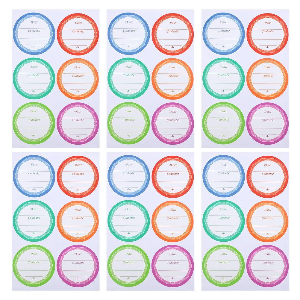 

10 Sheets Write on Label Stickers Removable Waterproof Oil Resistant for Jars Canning Glass Bottles Pantry Containers Kitchen