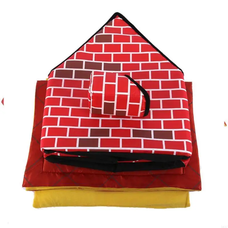 N84C Foldable for Cat Dog House Washable Puppy Bed Pet Dog Tent Cozy Dog Igloo with M