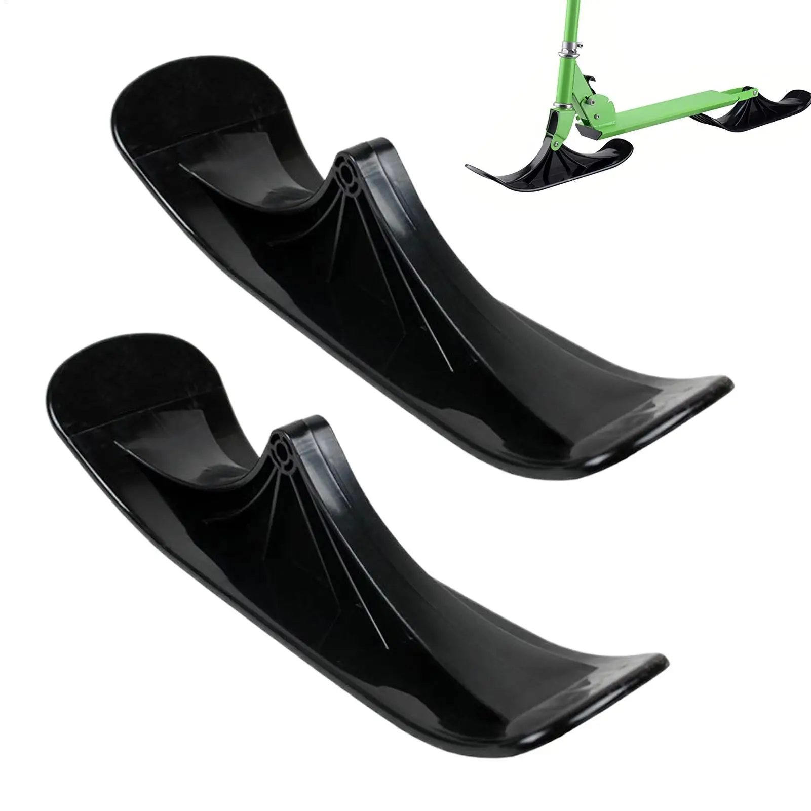 Ski Skate Board Conversion Kit 1 Pair Lightweight Ergonomic Winter Sports Sledge Snow Sled Ski Scooter Conversion Kit