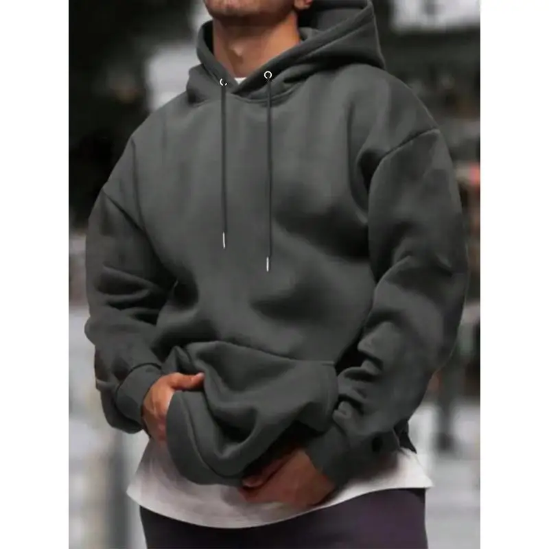 

Men's Hooded Sweatshirt Set Comfortable Unisex Hoodie Spring Fashion Casual Wear Durable Quality Top And Bottom Matching Set