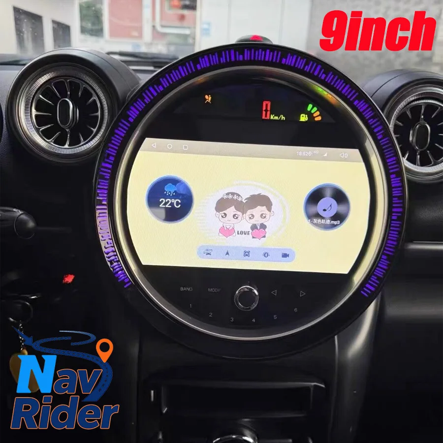 Reproductor Multimedia Android de 9 Pulgadas con Carplay, GPS, 4G, WiFi y Audio para BMW Mini Countryman, Mini One, Cooper R60, R54, R55, R56 (2007-2014)