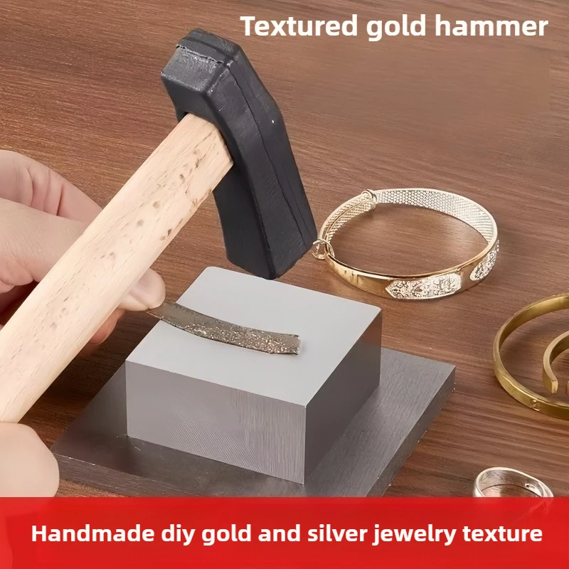 DIY Multi-Pattern Texture Hammer -  Square/Pit/Striped/Wave Tool for Gold Silver Ring Bracelet Crafting Tools - view 2