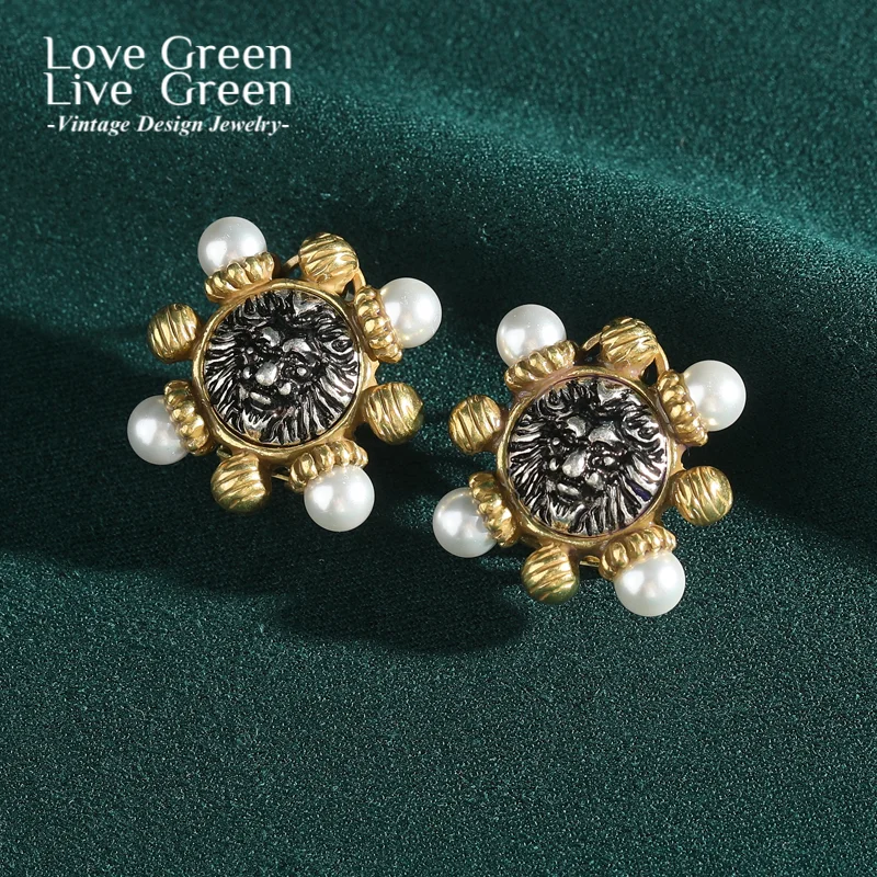 

Vintage Ancient Coins Pearl Earrings Gold Color Luxury Quality Jewelry Wedding Brand Accessories Round Beautiful Women 2025