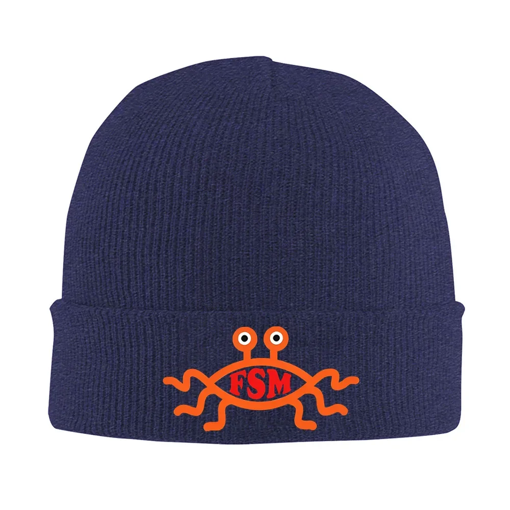 2026 Flying Spaghetti Monster orange creature eyes Men Women Unisex Knitted Hat Beanie Pullover Cap Winter Thermal Warm Christma view 4