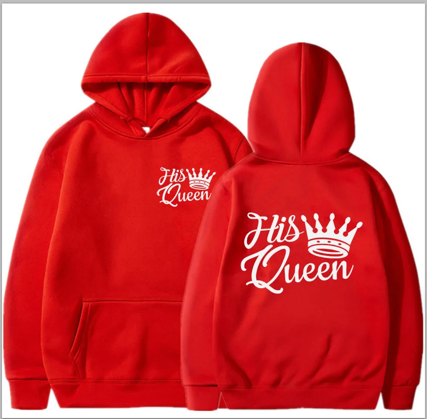 

Autumn and Winter Couples Wear Hoodie New Autumn Special Fashion King and Queen Printing Feeling Super Fire Coat Sweatshirt