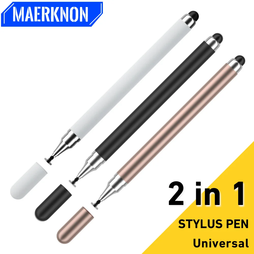 1/2Pcs 2in1 Universal Stylus Pen For Tablet Mobile Android ios Phone iPad Accessories Drawing Tablet Capacitive Screen Touch Pen