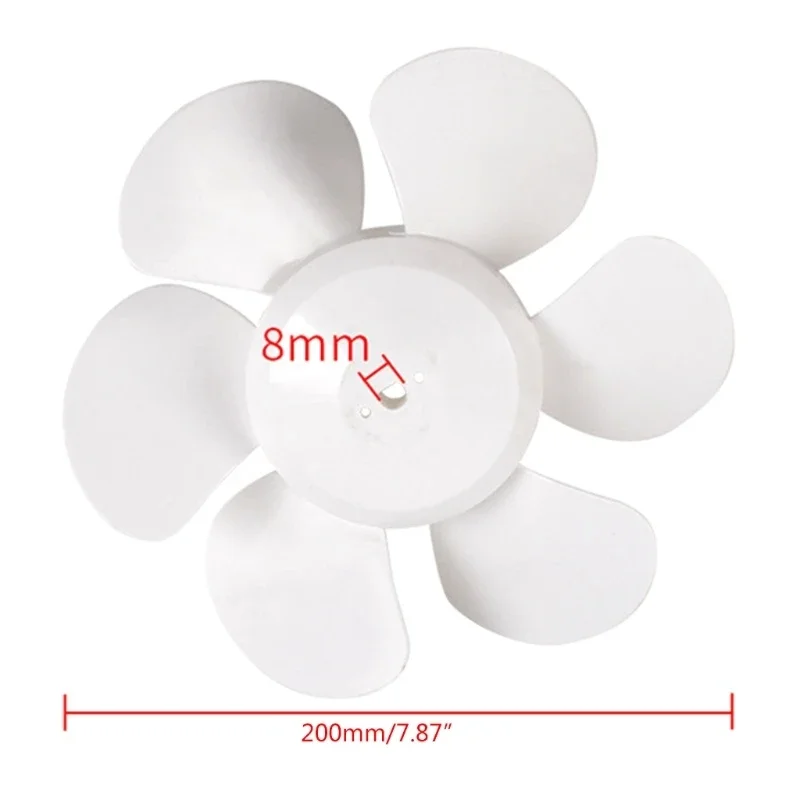 Пластиковые Сменные лопасти вентилятора, 1 шт., 6 дюймов 8 дюймов 10 дюймов 12 дюймов белый RV, сменные лопасти вентилятора для ванной комнаты, бытовые лопасти вентилятора для кемпера