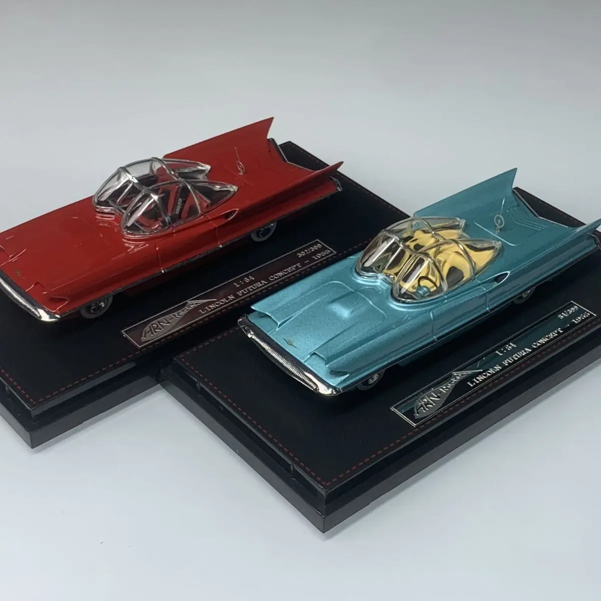 

HRN масштаб 1/64 LINCOLN FUTURA CONCEPT-1955 модель автомобиля из смолы Коллекционная игрушка в подарок сувенир дисплей орнамент