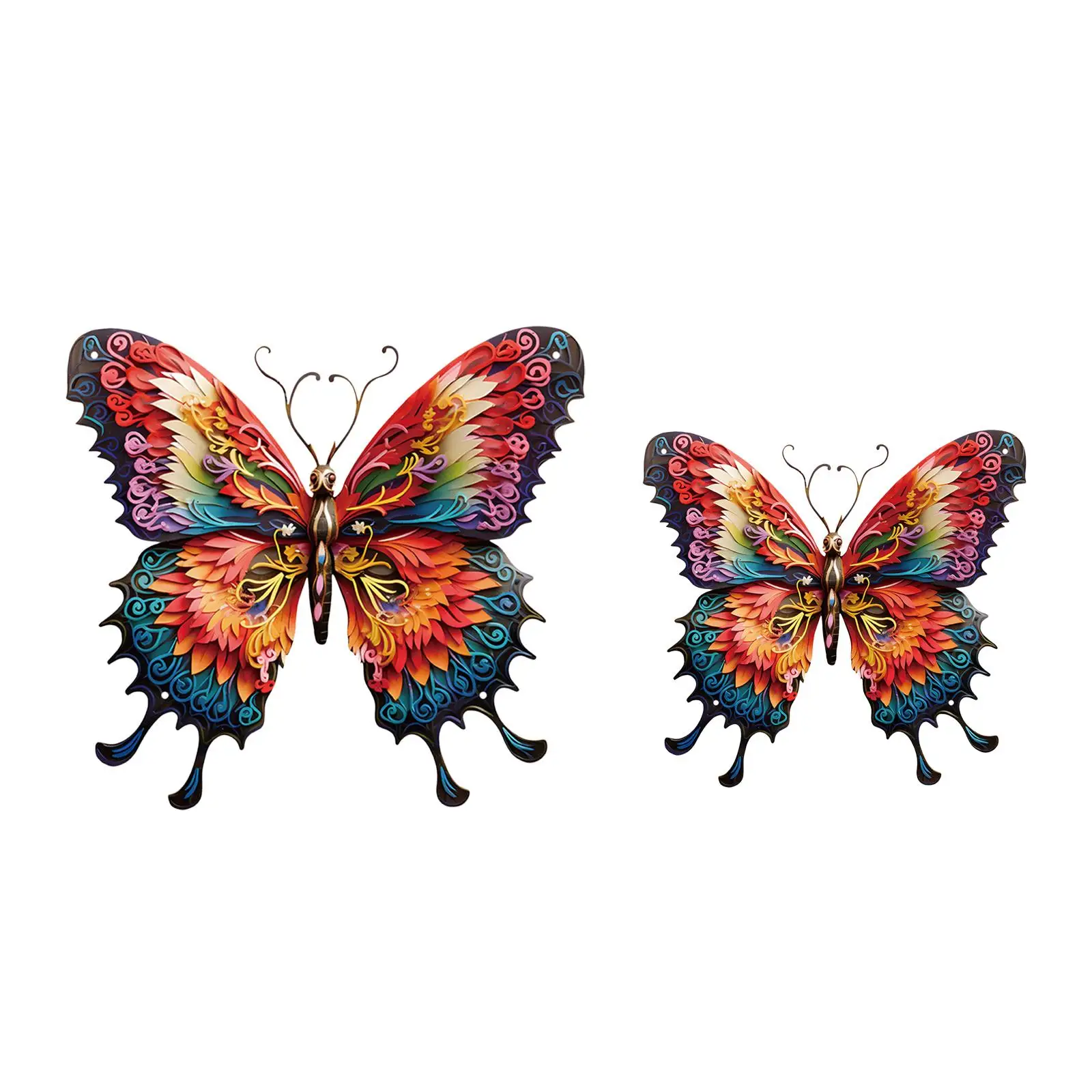 

Metal Butterfly Wall Art for Outdoor Use, Hanging Decor for Garden And Courtyard