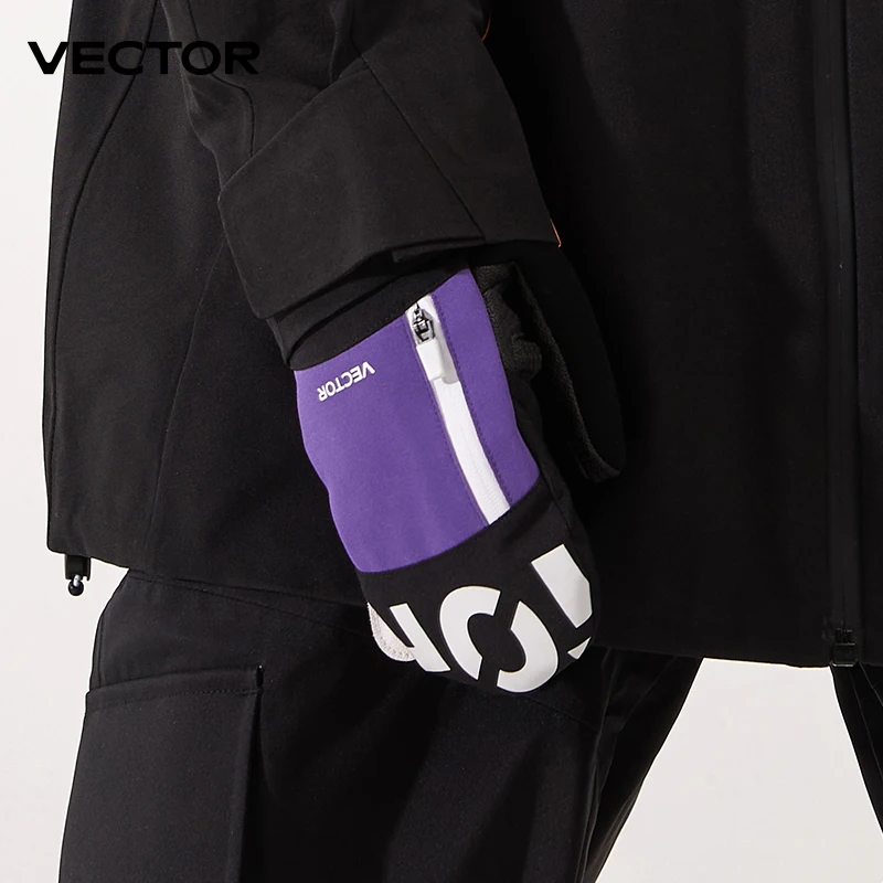 Vector femmes hommes extérieur Double planche Snowboard Kevlar imperméable résistant à l'usure semi-détachable gants 3M coton