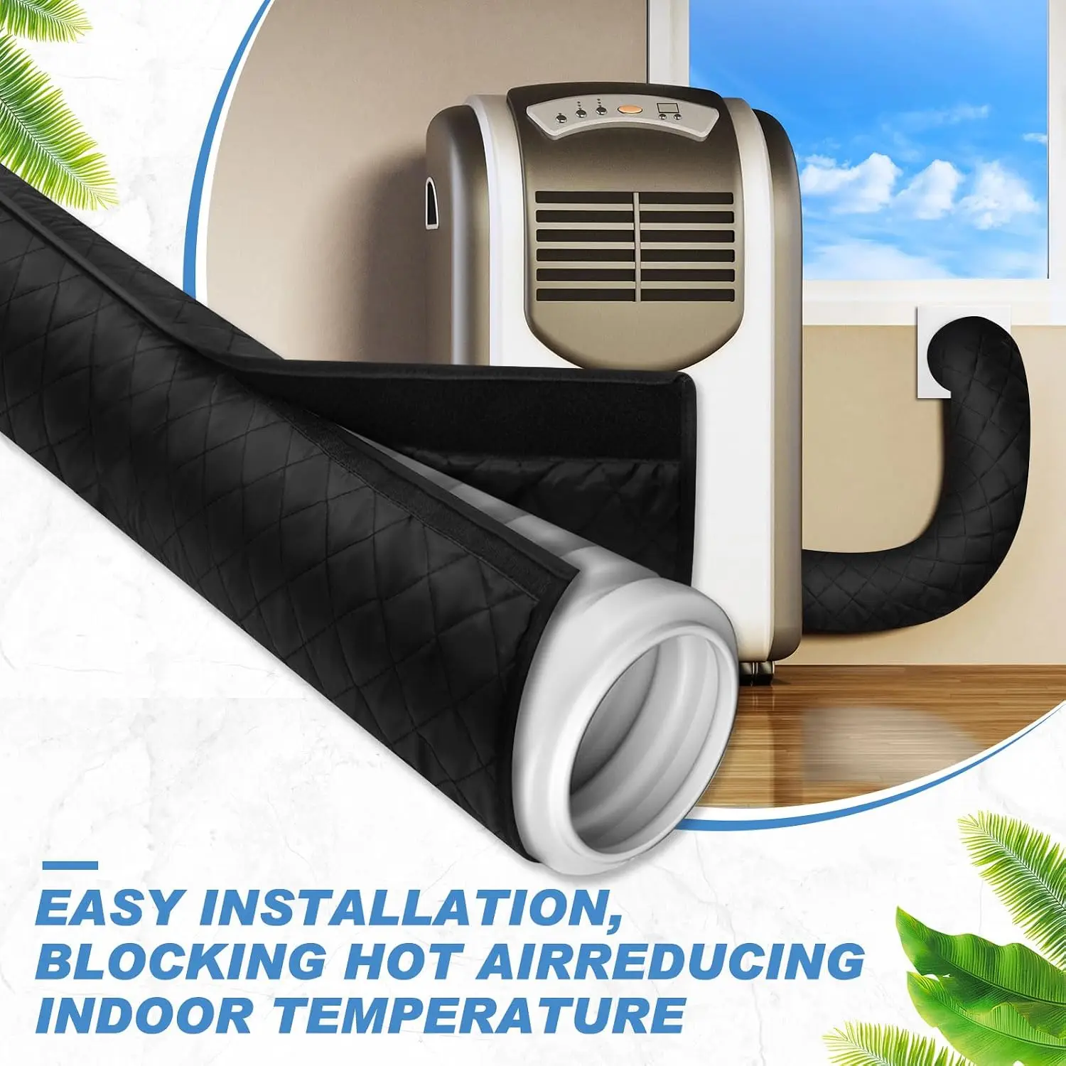 Air Conditioner Vent Hose Insulation Wrap Heat Isolation Dust Resistant Protective Sleeve Fit Portable AC Ventilation Duct Pipe