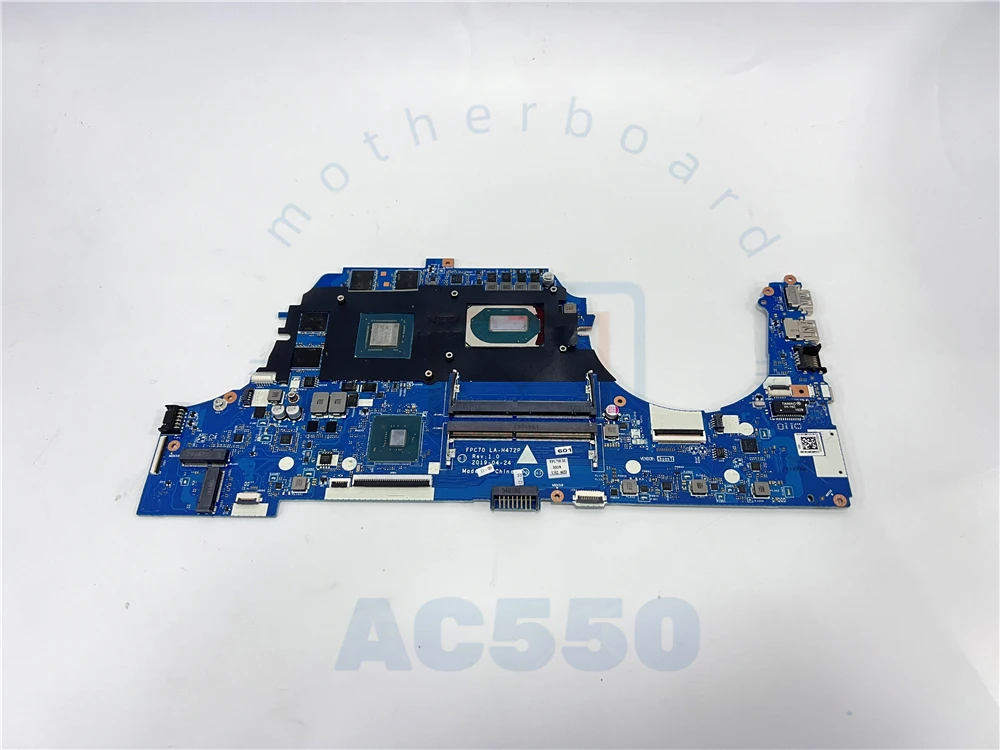 Laptop Motherboard L58846-601 LA-H473P For HP 17-CD I7-9750H  GTX1660TI 6GB  text OK