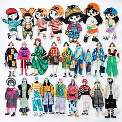 Embroidery Fashion Woman Badges,girl Patch,charactor Cartoon Girls Appliques Women Patches for Clothes DIY Accessory gu-222