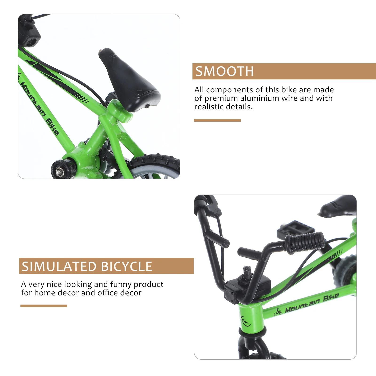 

8pcs Mini Alloy Bicycle Premium Aluminum Wire Realistic Details Home Office Decor Gift Desktop Decoration Crafts Ornaments