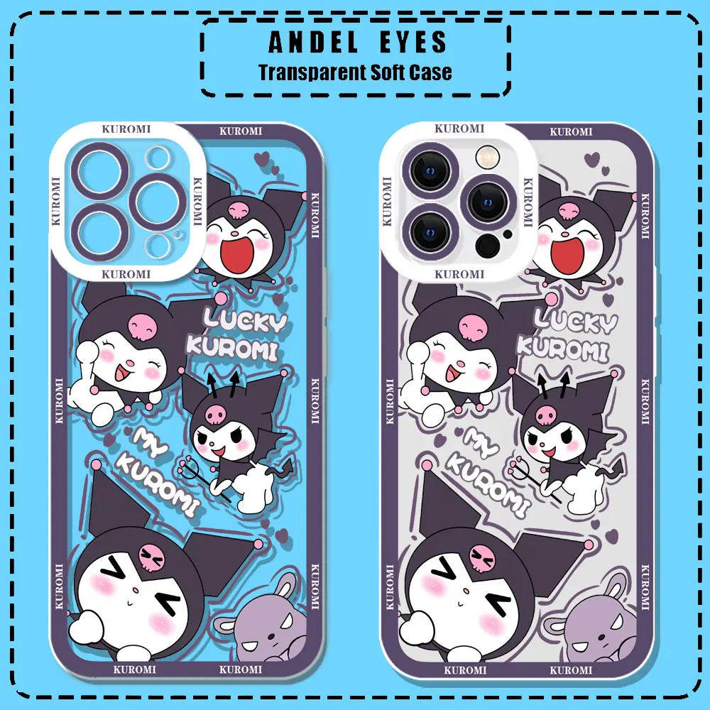 Funda divertida de dibujos animados My Melody Kuromi para Samsung Galaxy S25Ultra S24 S23 S21 S20 Fe Plus 5G S25 S24 Ultra Cqoue, funda transparente