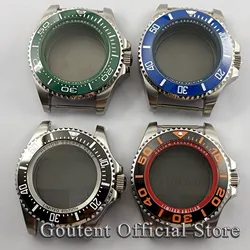 Goutent 43mm Silve Watch Case With Bezel Sapphire Glass Fit NH35 NH36 Miyota 8215 821A DG2813 3804 ETA 2836 2824 PT5000 Movement
