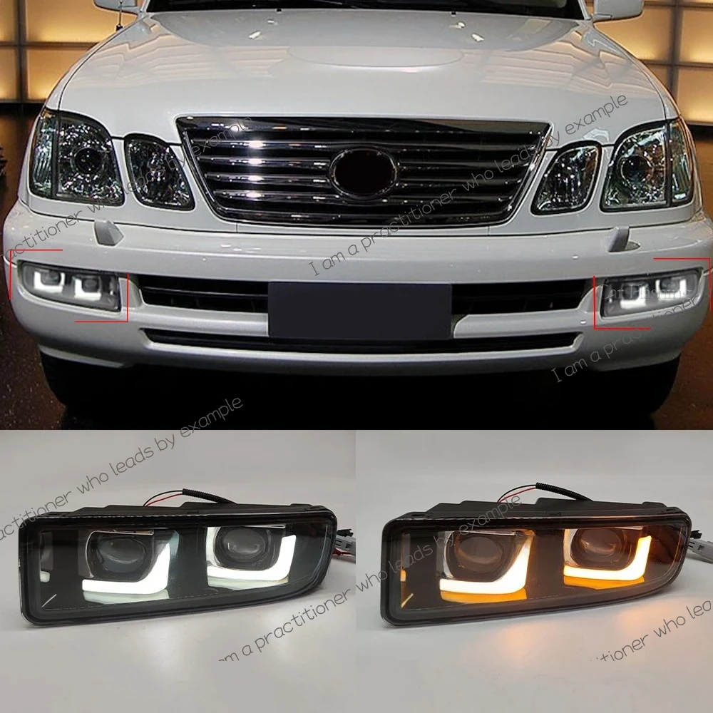

Car DRL For Lexus LX470 CYGNUS 1998-2007 LED Turn Signal Daytime Running Light Daylight Front Bumper Fog Light Assembly Fog Lamp