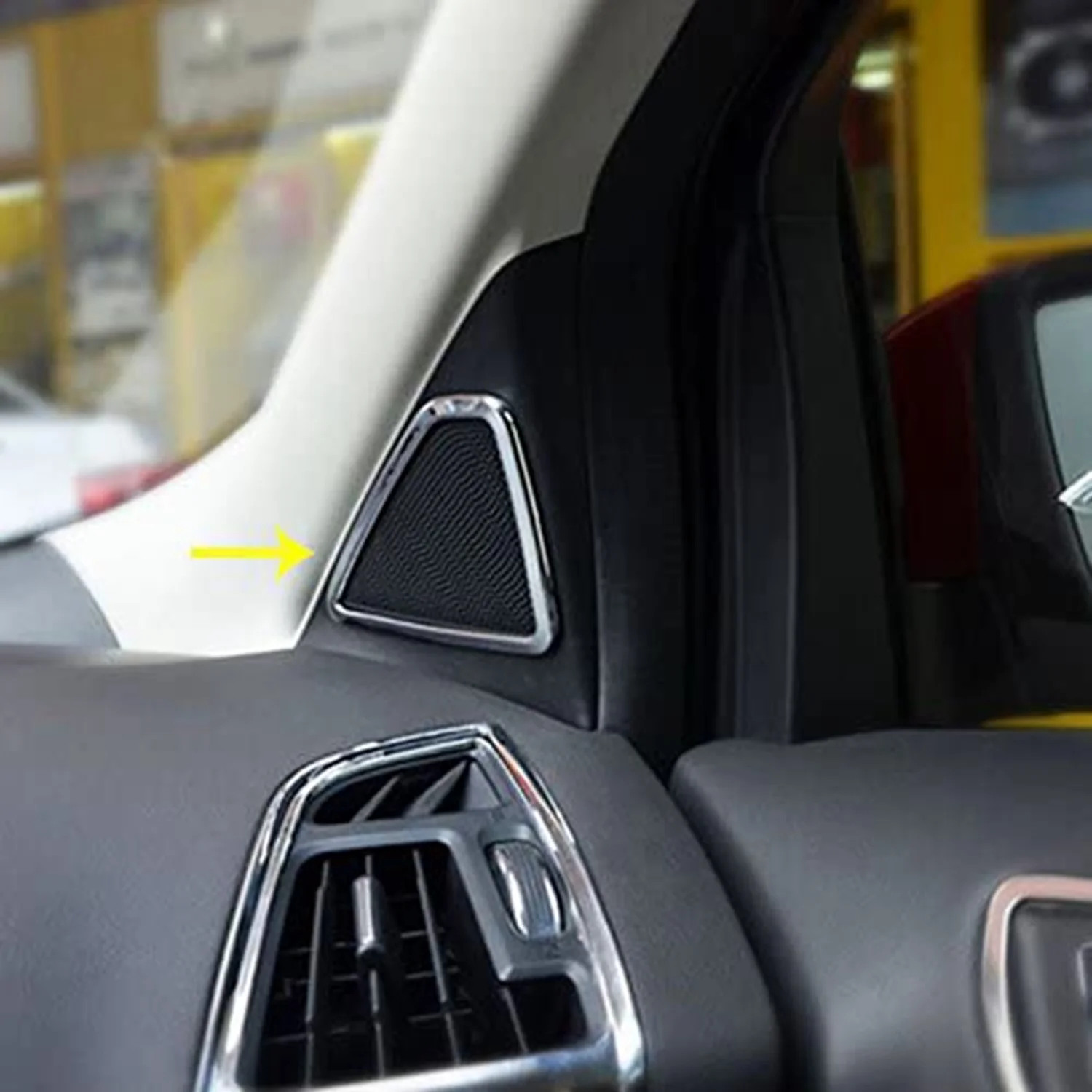 Car Door Stereo Speaker Cover Trim Bezel Garnish Collar Surround for Ford Escape Kuga 2013 - 2018