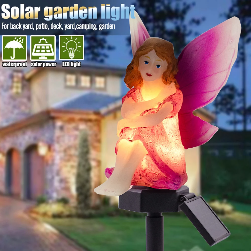 LED Solar Flower Fairy Light Outdoor Waterproof Hanging Light Lawn Stakes Lamps for Home Garden Courtyard Festival Decoration