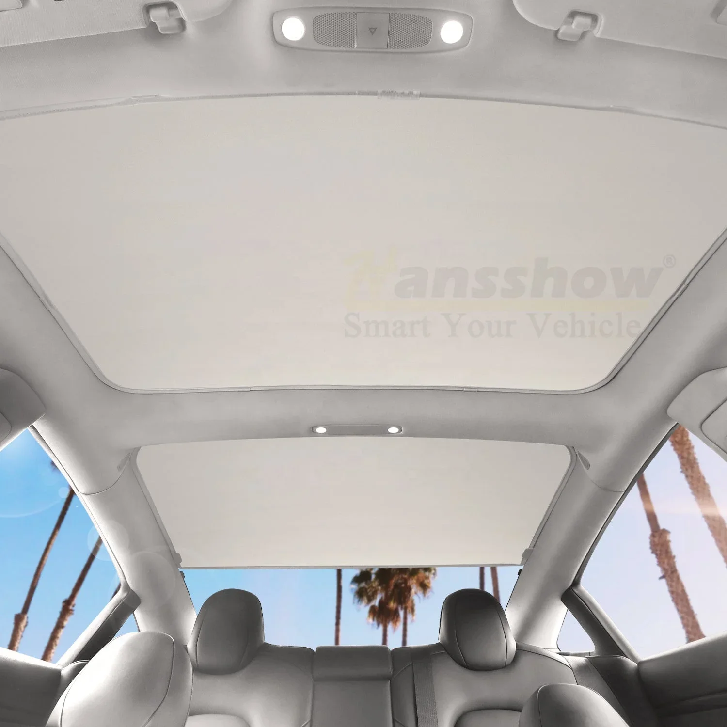 Hansshow Model 3/Y Glass Roof Foldable Sunshade For Tesla Sun Shade