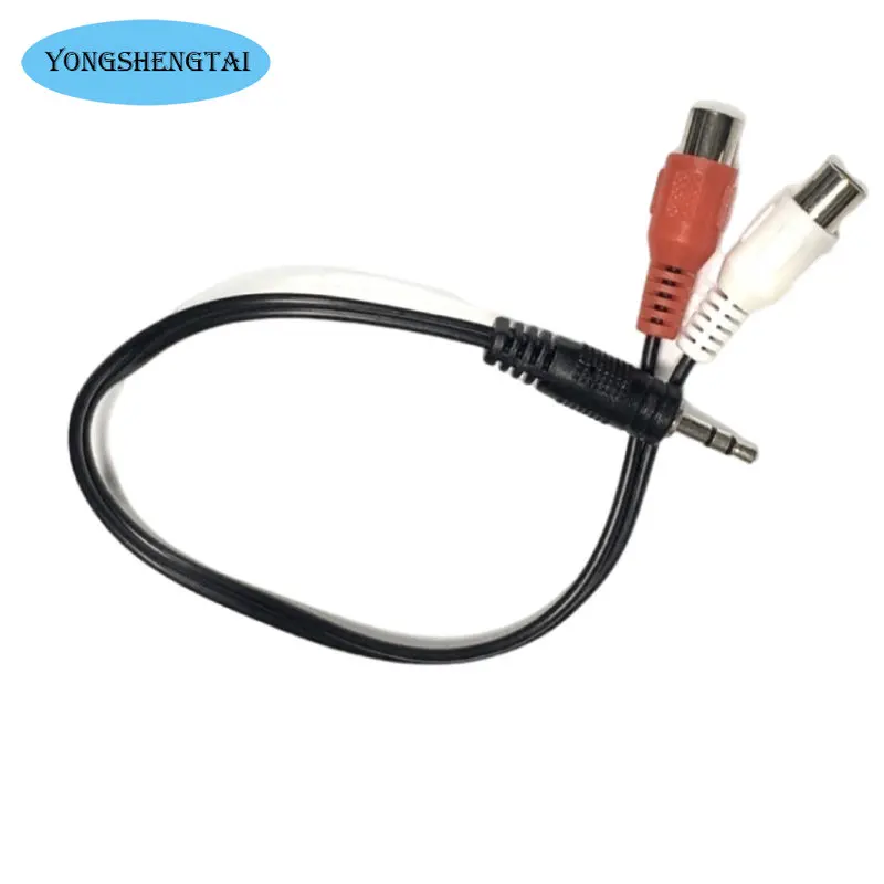 Cable adaptador de sonido para altavoz de ordenador, Adaptador de Audio estéreo de 3,5 a 3,5mm, de 5 piezas, un punto, dos