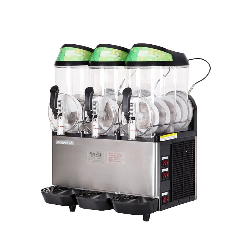 

Professional Three Cylinder Rapid Cooling Slushie Machine 220V 2.2kW Slush Smoothie Maker for Tea Shop Restaurant Bar Shop