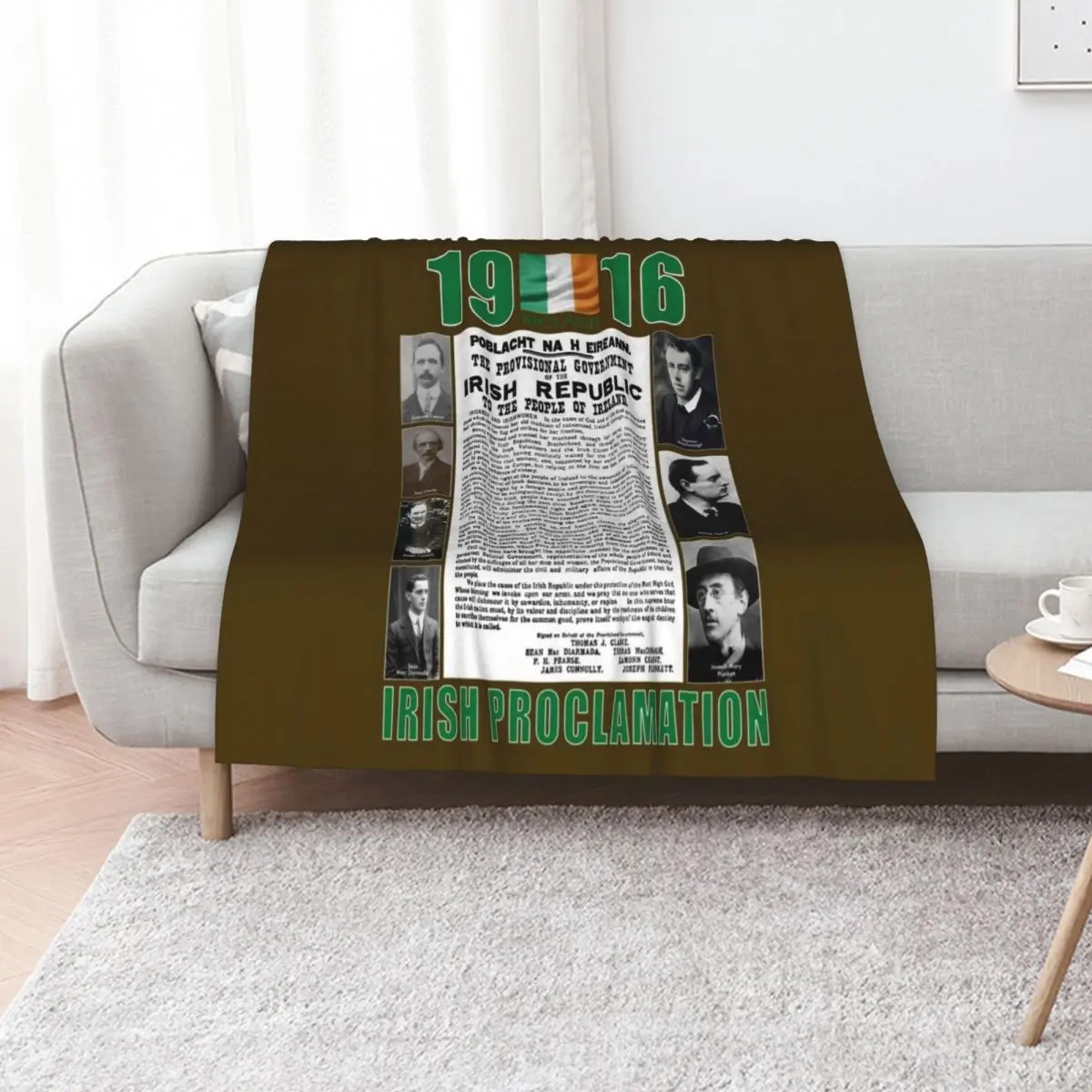 

IRISH PROCLAMATION 1916 Throw Blanket Single Luxury Throw Thin for babies Blankets