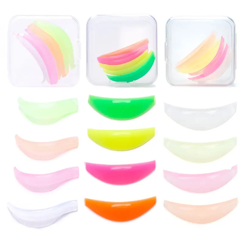 4 Pairs Silicone Eyelash Perm Pad Lifting Lashes Rods Shield Recycling 3D Eyelash Curler Accessories Applicator Makeup Tools