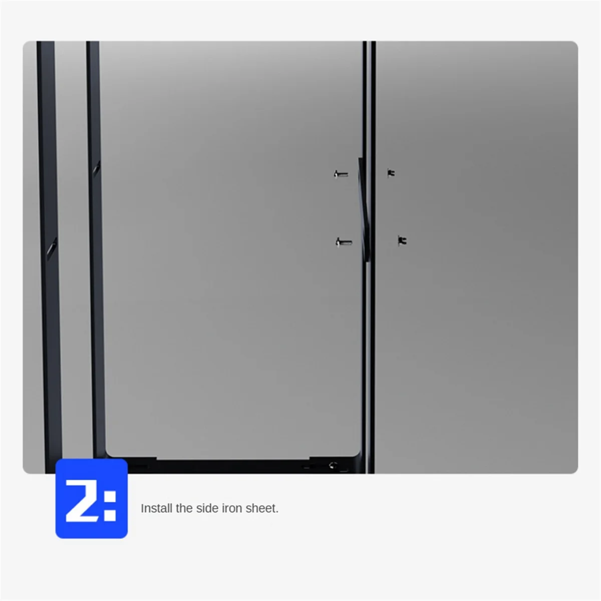 A56XQ 1 Set Under Desk PC Mount Bracket for Computer Case Computer Mainframe Hanger Host Box Stand Bracket Rack White