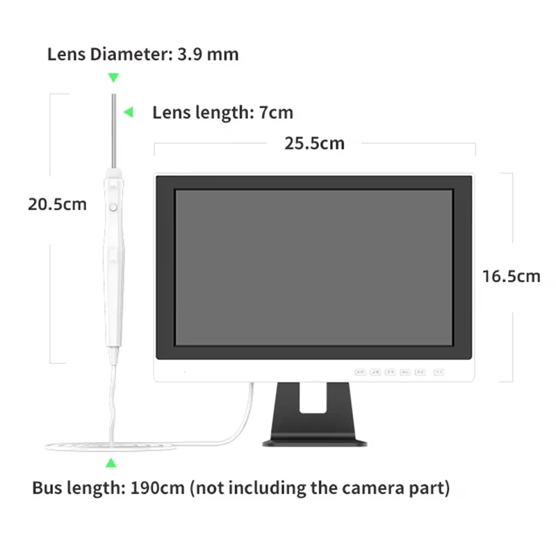 3.2mm 1.5M 10-inch endoscope equipment HD visual instrument smart device camera inspection tool 32G with accessories