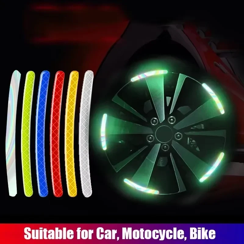 Car Wheel Hub Reflective Stripes Sticker Driving Safety Tire Decor Warning Sticker Warning Reflective Tape Car Accessories image 2