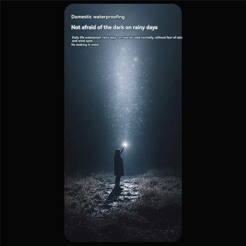 HFES Zoom Фонарик 3500 мАч Батарея Type-C Зарядка с боковым освещением Многофункциональный сильный свет для кемпинга