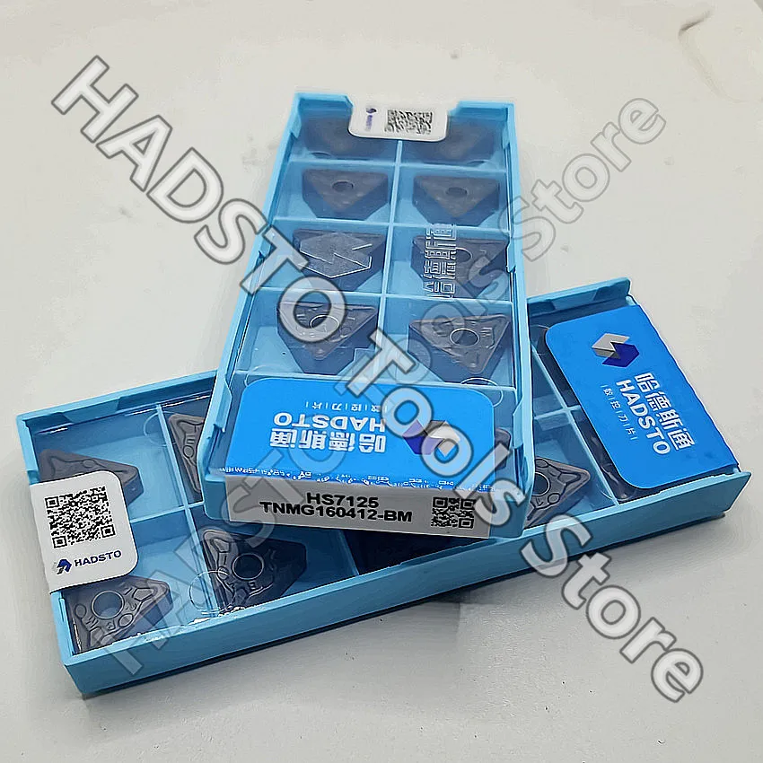 50pcs TNMG160412-BM HS7125 TNMG160412 TNMG333 HADSTO CNC carbide inserts Turning inserts For Steel, Stainless steel, Cast iron