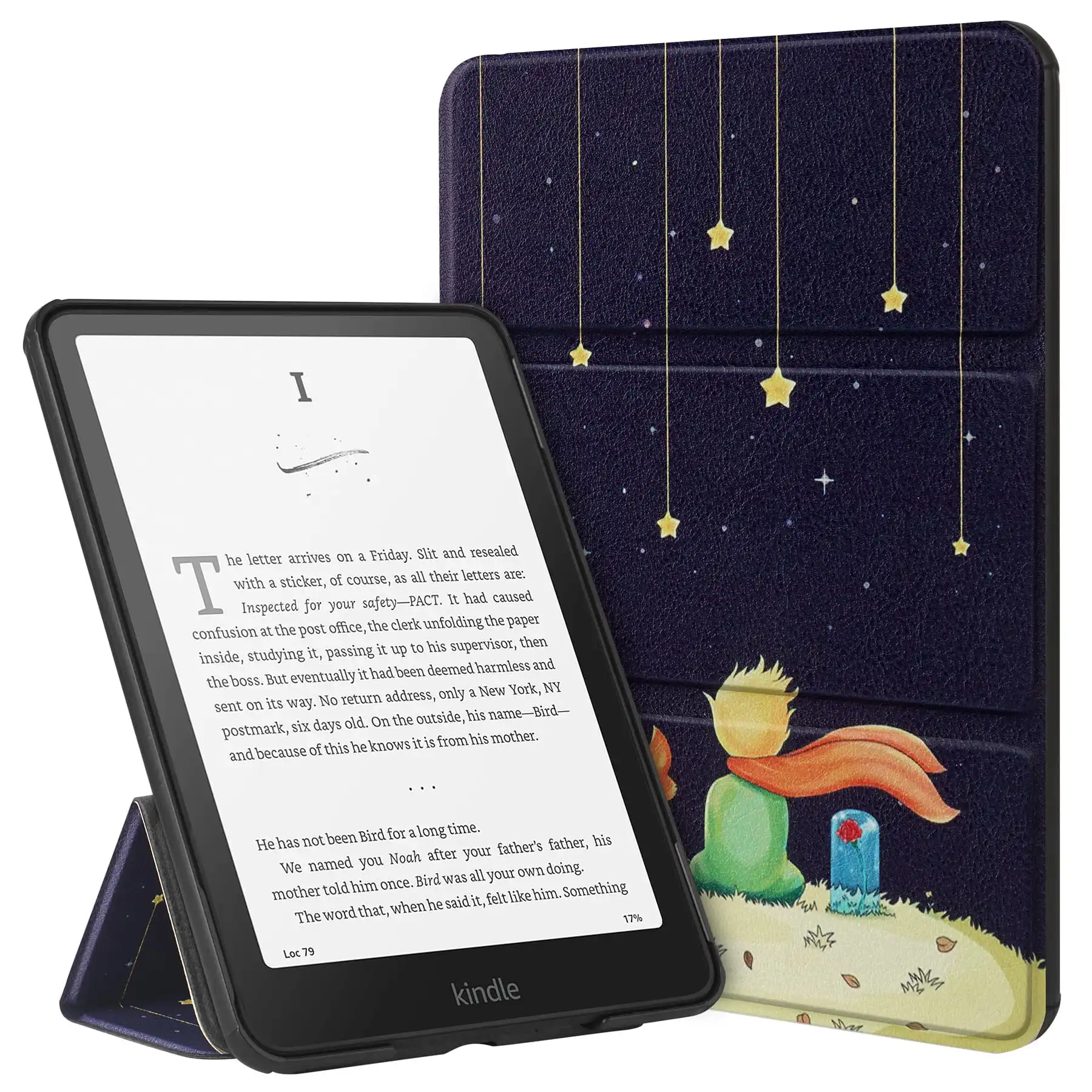 

Чехол для автоматического пробуждения/сна, противоударный тройной чехол для электронного устройства, износостойкая кожа для Kindle Paperwhite 12-го поколения 2024, 7-дюймовый считыватель