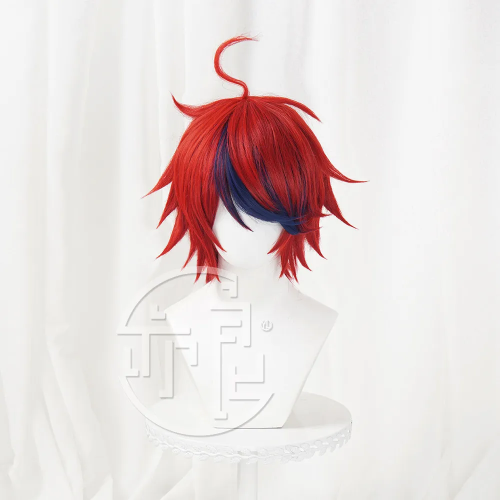 Parrucca cosplay Anime Sumino Takumi Puntelli per feste di carnevale di Halloween Fibra sintetica resistente al calore + cappuccio per parrucca