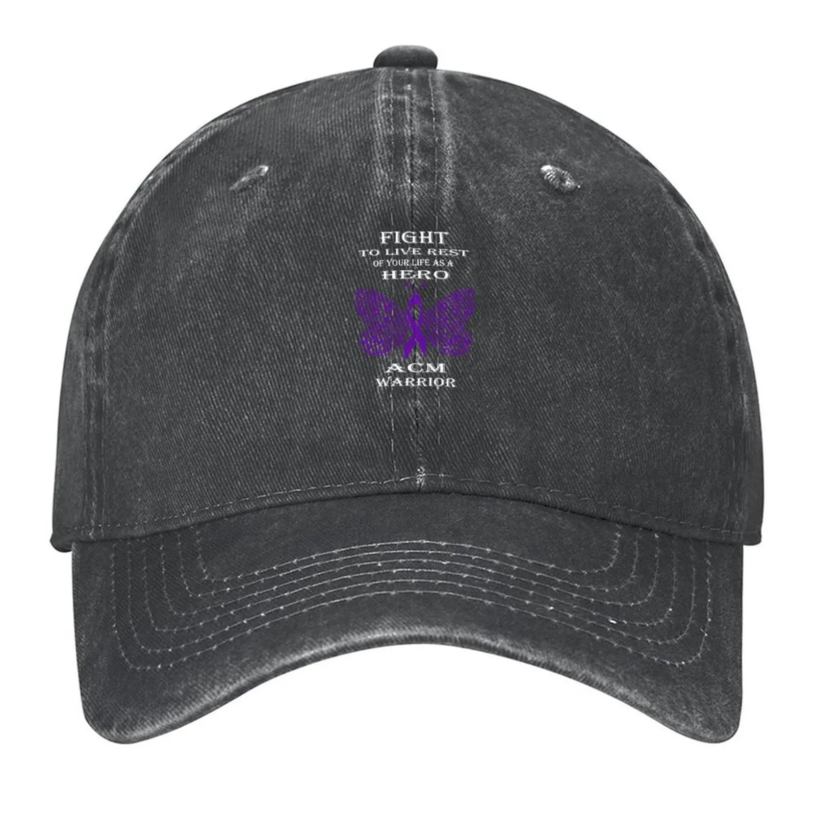 

Arnold Chiari Malformation ACM Awareness Survivor Warrior Fight T shirt Baseball Cap Golf hiking hat Hip Hop For Men Women's