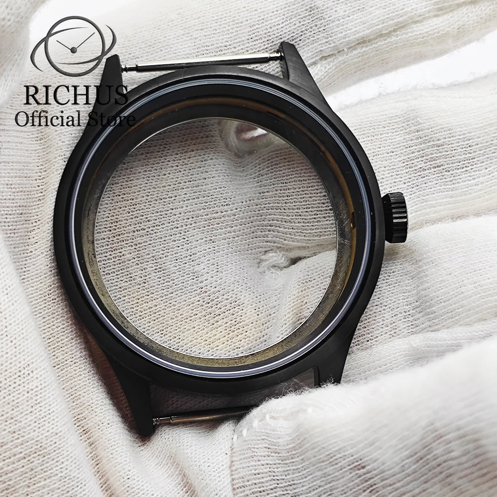 

Матовый корпус часов RICHUS 43 мм, сапфировое стекло, нержавеющая сталь, подходит для ETA6497 6498 ST3600 3620, аксессуары для часов с механизмом, детали