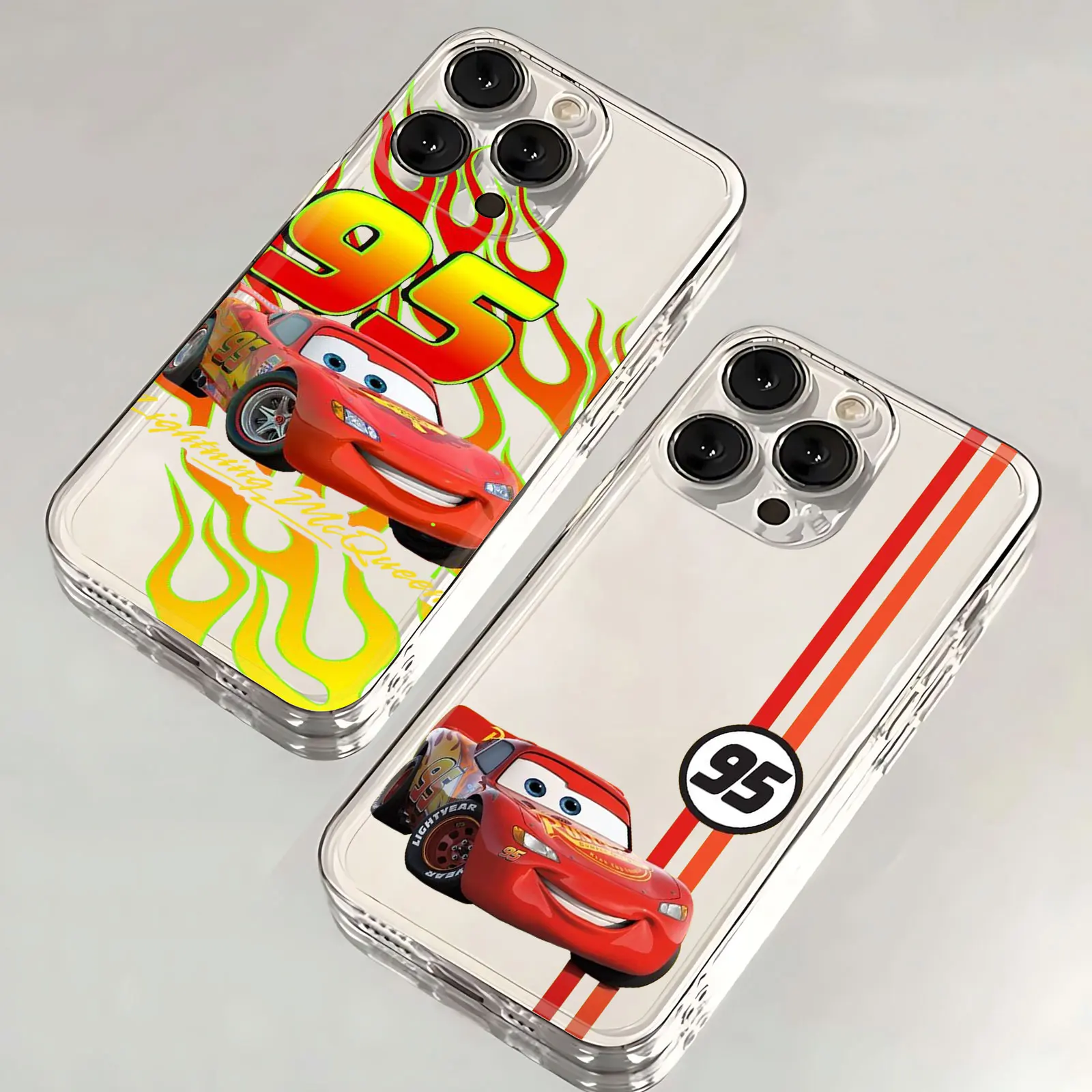 

Cars Lightning McQueen 95 Phone Case For Samsung S24 S23 S22 S21 S20 S10 FE Note20 Note10 Plus Ultra Lite 5G Clear Soft TPU