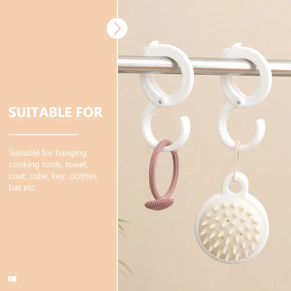 

8pcs Windproof Clothes Hanging Plastic Hooks For Towels Handbags Coats Hats Keys Kitchen Bathroom Utility Hooks Home