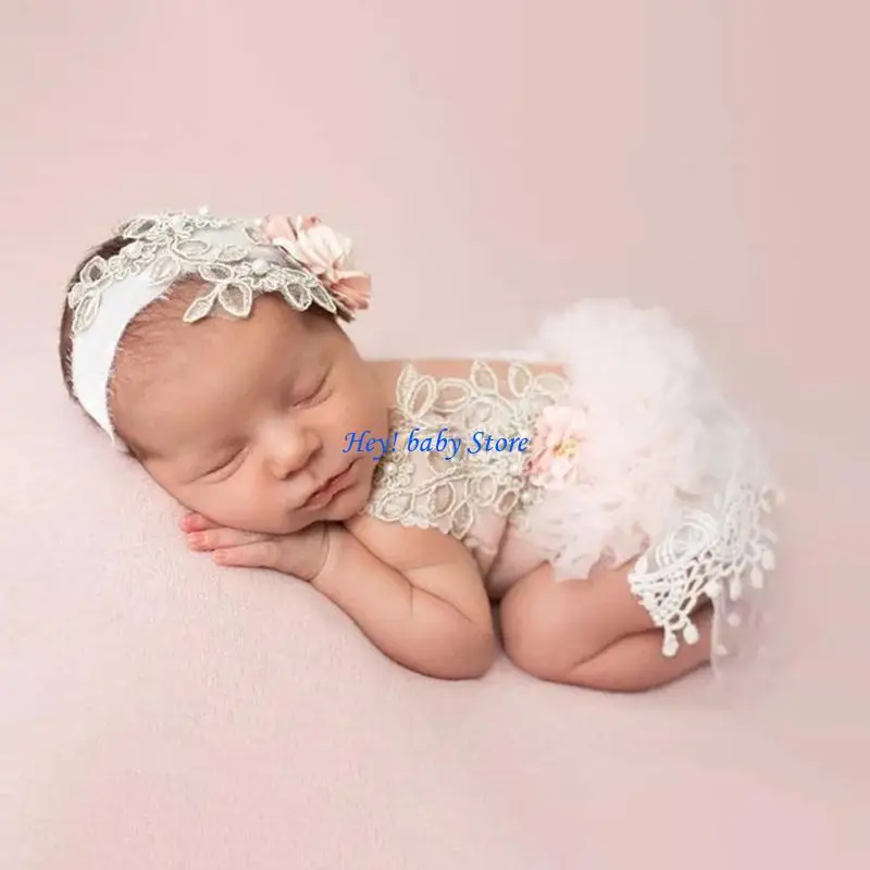 

Q1FE новорожденные детские кружевные одежды с фотографией Photography Prop Costum