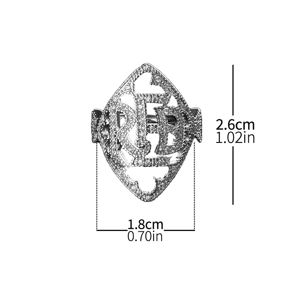 Persoonlijkheid Luxe Taylor Rode Letters Full Crystal Stone Ring Unisex Verstelbare Ringen Accessoires Fans Geschenken Sieraden