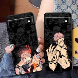 Jujutsu Kaisen Yuji Sukuna Phone Case For Google Pixel 8 7 Pro 6 Pro 6A 5A 5 4 4A XL 5G Black Soft Fundas Cover