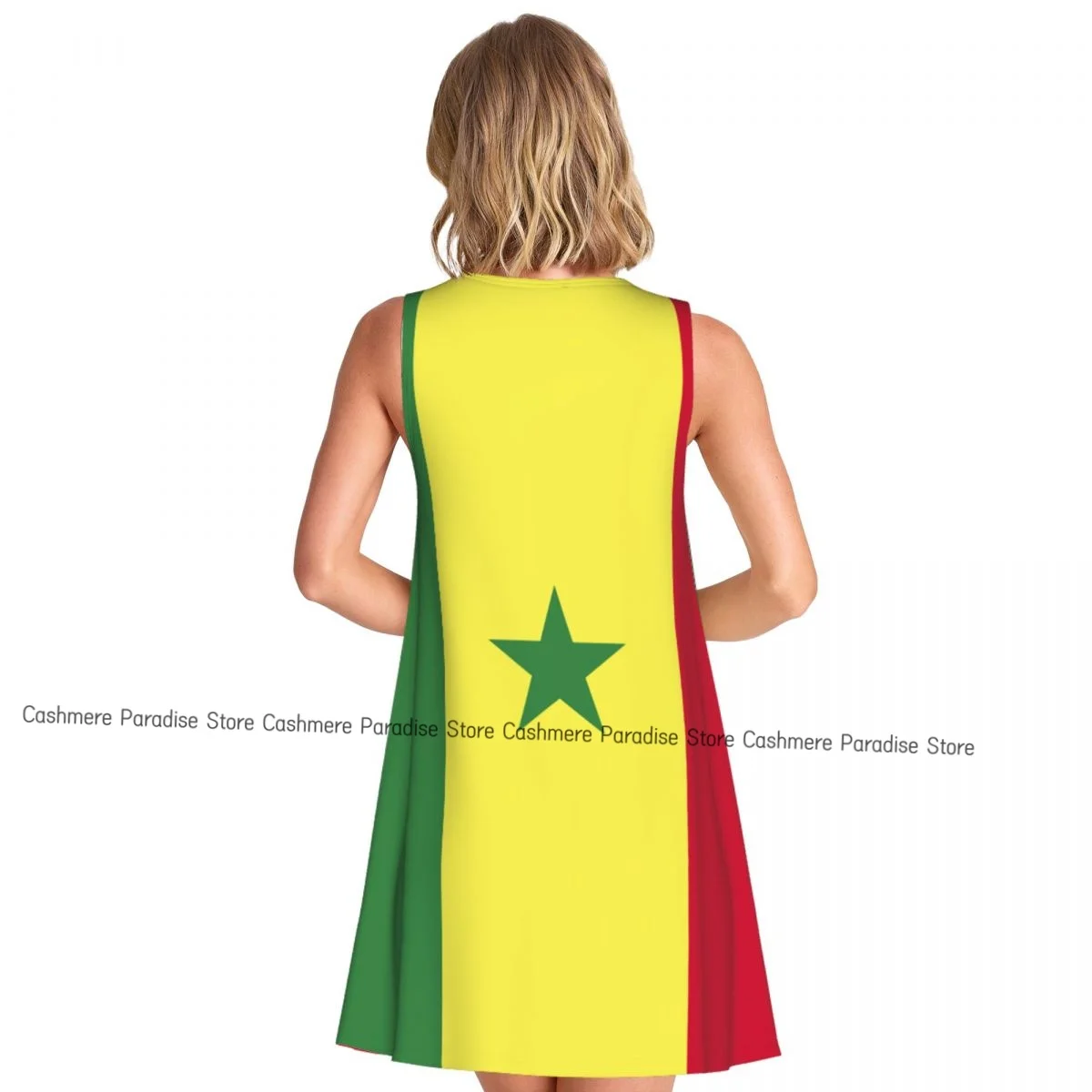 Robes d'été pour femmes, t-shirt de plage, sans manches, drapeau du sénégal, décontracté, ample, débardeur, 2025