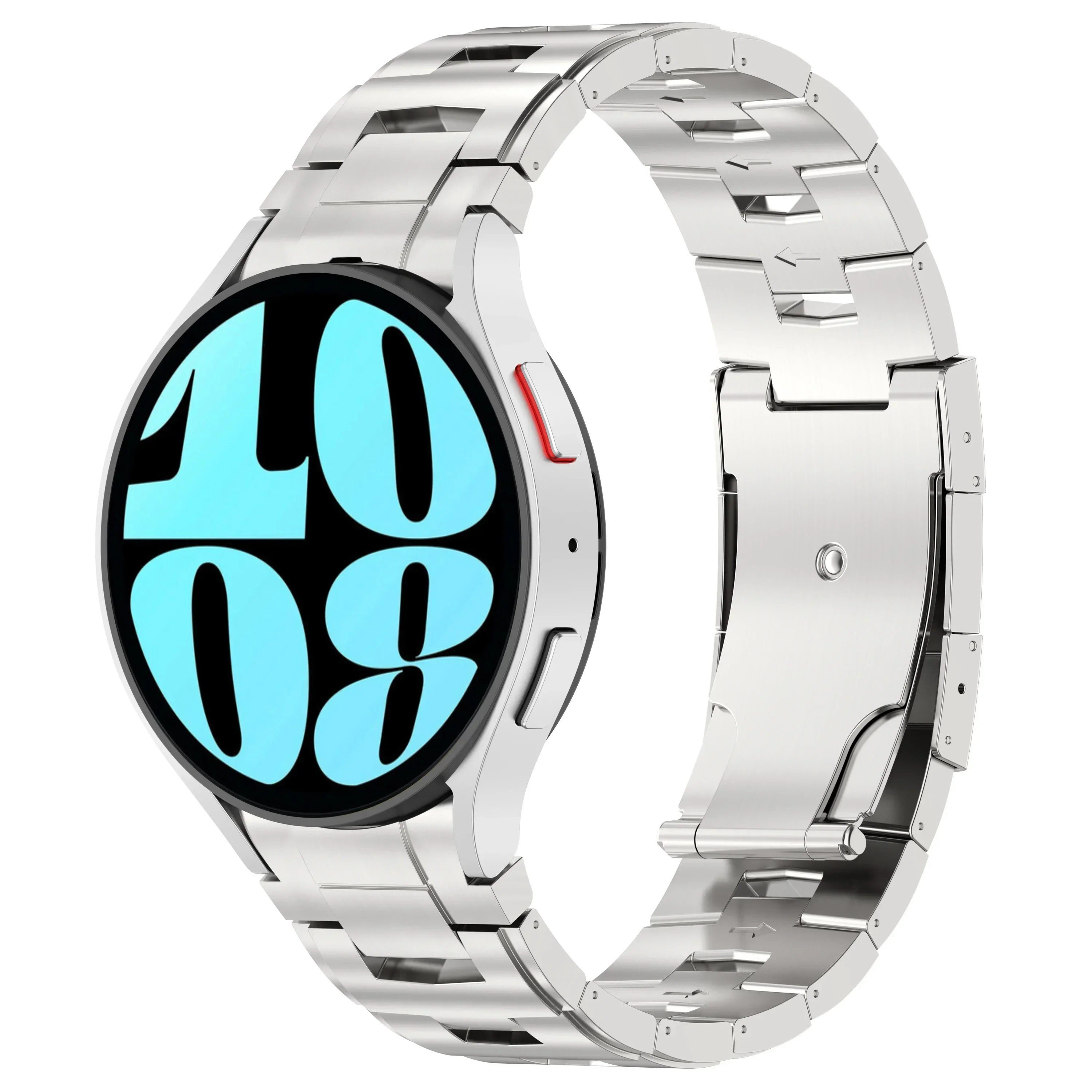

Titanium Metal Click Easy-To-Fit Band For samsung Galaxy watch 6 5 Pro 40 44mm/6 4 Classic 47mm 46mm Bracelet No Gaps Link Strap
