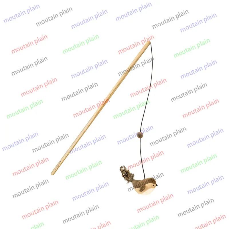 スズメ猫棒羽根鈴木製ポール弾性釣り狩猟鳴き鳥