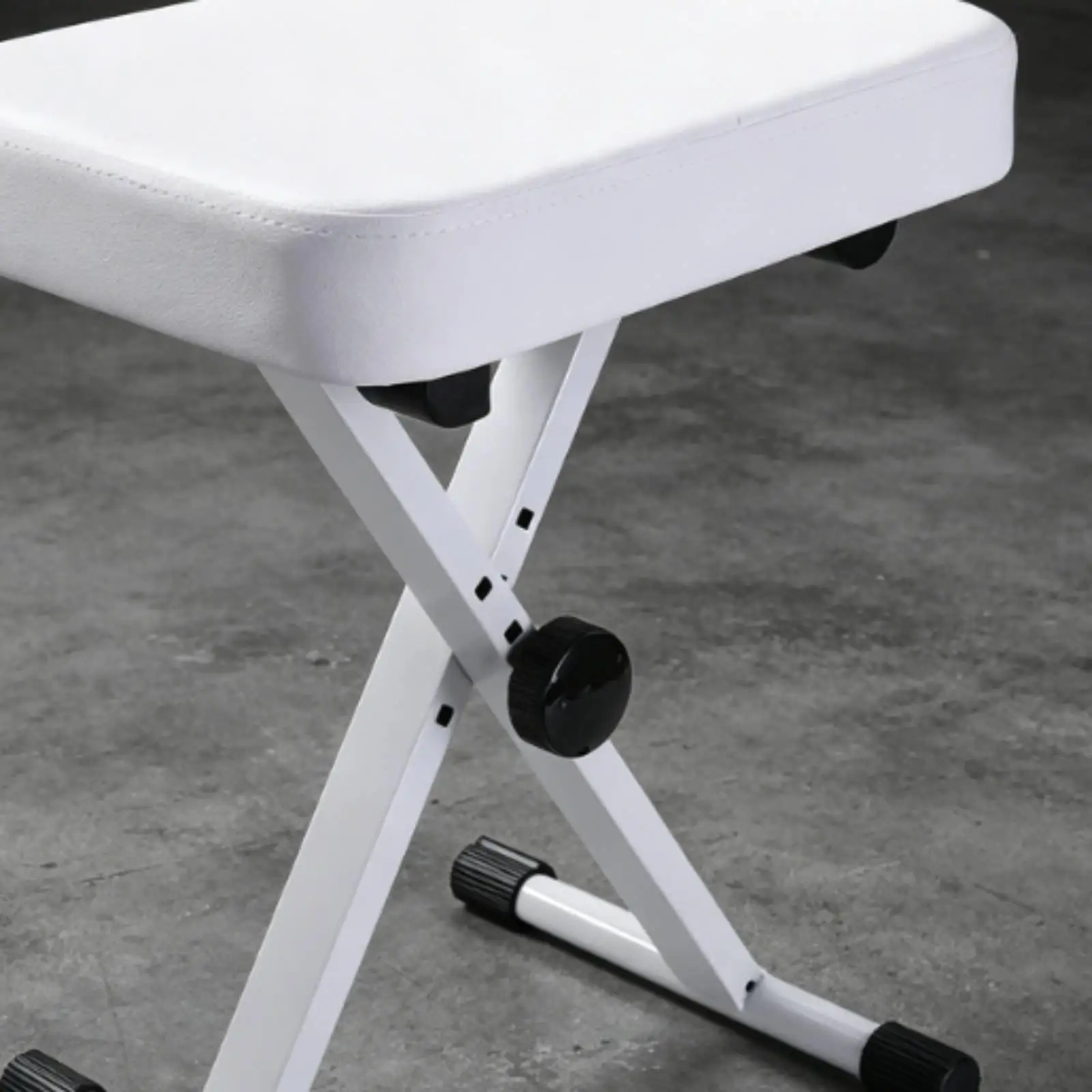 Adjustable Piano Bench Foldable Keyboard Seat with Sponge Padding Sturdy Metal Frame for Practice